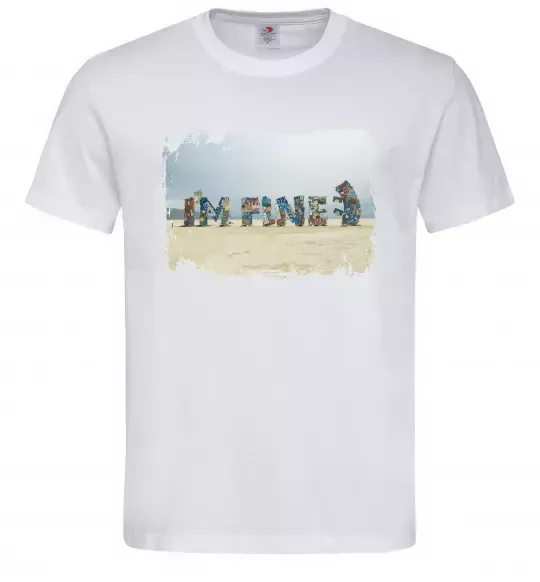 Чоловіча футболка I`m fine Білий фото