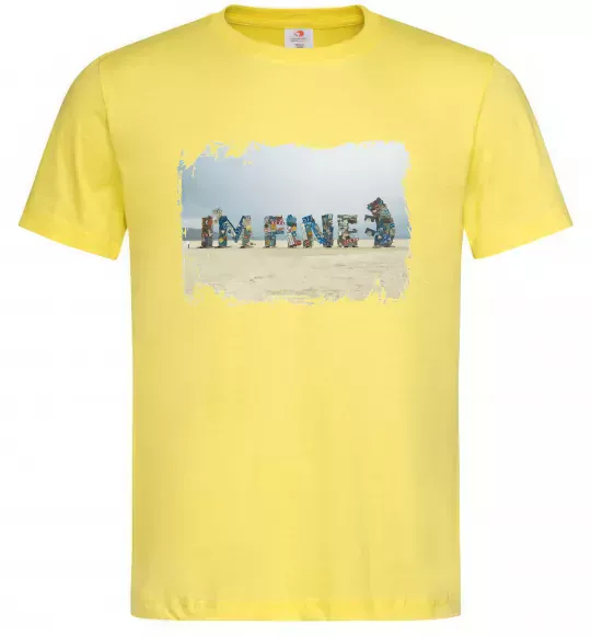 Чоловіча футболка I`m fine Лимонний фото