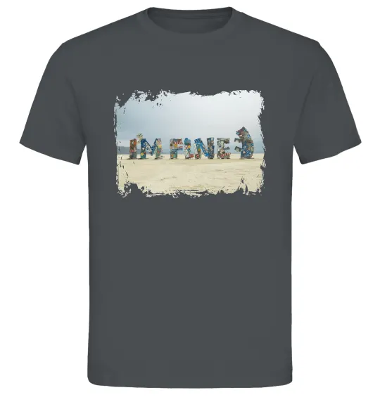 Чоловіча футболка I`m fine Графіт фото