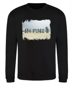 Світшот I`m fine Чорний фото