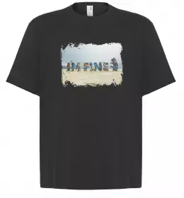 Футболка Оверсайз I`m fine Черный фото