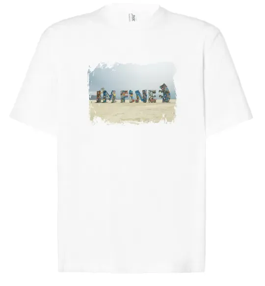 Футболка Оверсайз I`m fine Белый фото