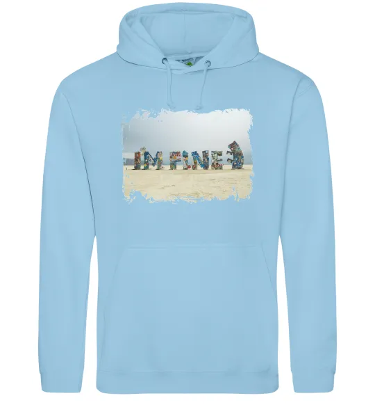 Мужская толстовка (худи) I`m fine Голубой фото