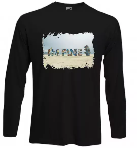 Лонгслів I`m fine Чорний фото