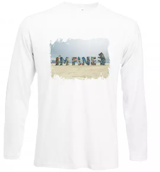 Лонгслів I`m fine Білий фото