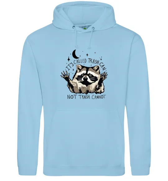 Женская толстовка (худи) Not trash cannot Голубой фото
