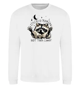 Свитшот Not trash cannot Белый фото
