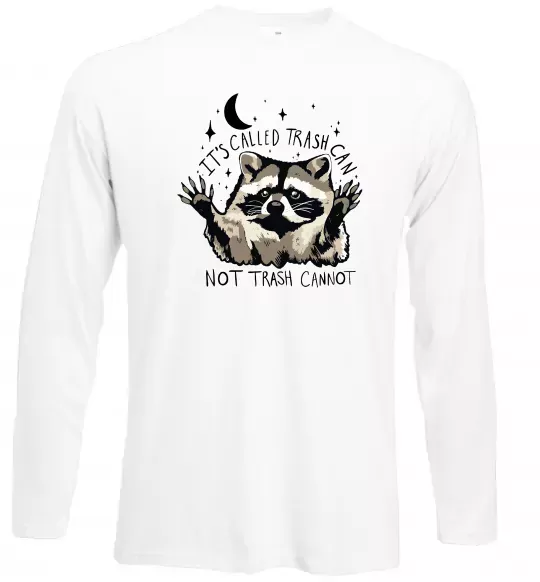 Лонгслив Not trash cannot Белый фото