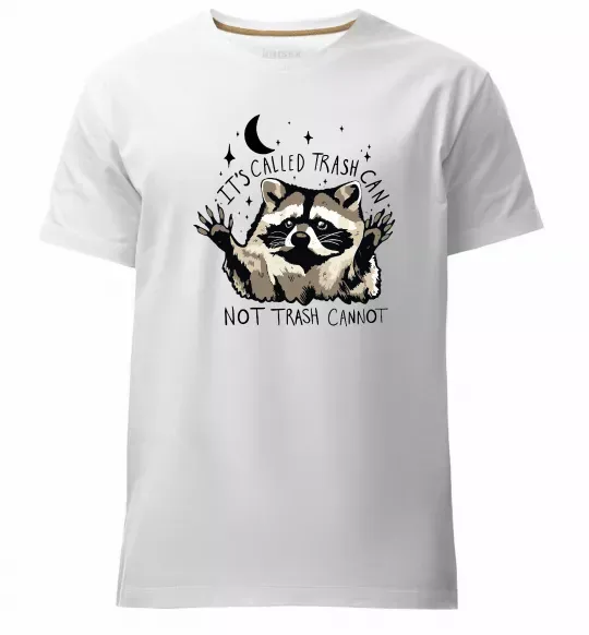 Мужская премиум футболка Not trash cannot Белый фото