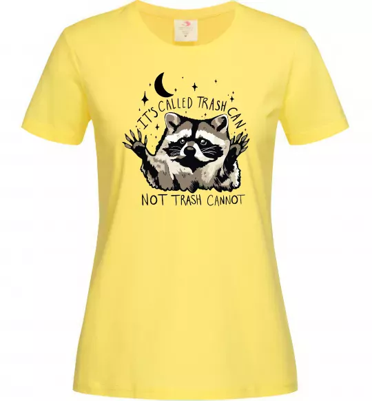 Женская футболка Not trash cannot Лимонный фото