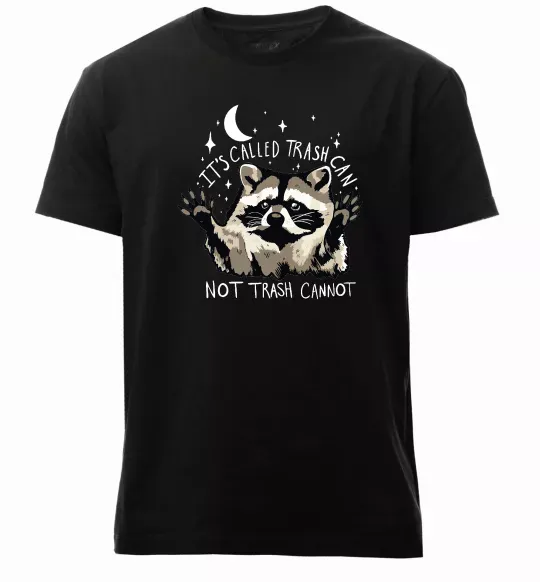 Мужская премиум футболка Not trash cannot Черный фото