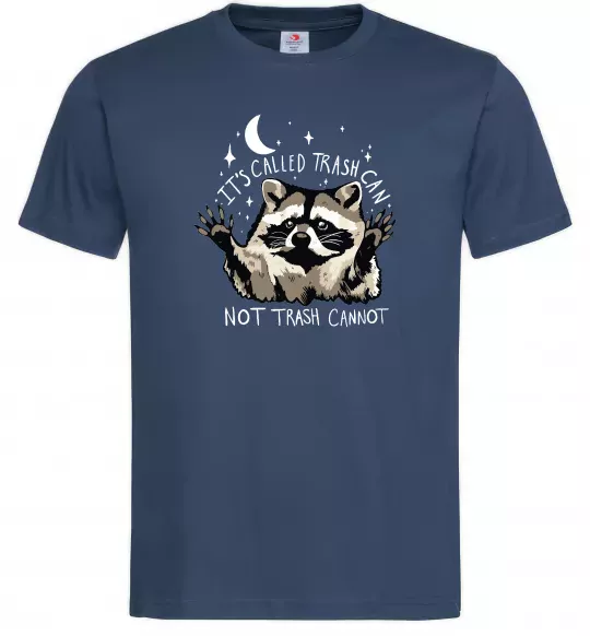 Мужская футболка Not trash cannot Темно-синий фото