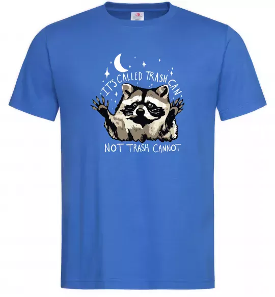 Мужская футболка Not trash cannot Ярко-синий фото