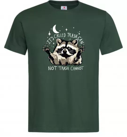 Мужская футболка Not trash cannot Темно-зеленый фото