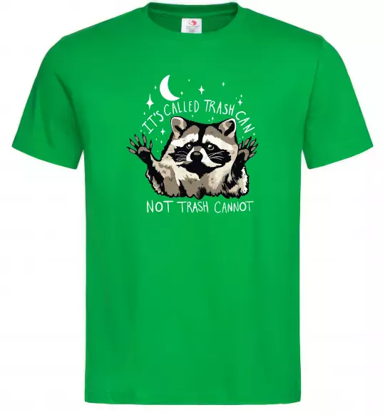 Мужская футболка Not trash cannot Зеленый фото