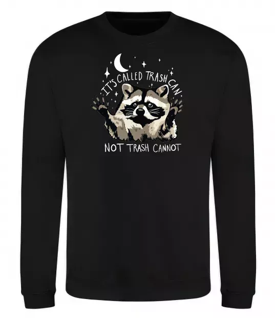 Світшот Not trash cannot Чорний фото