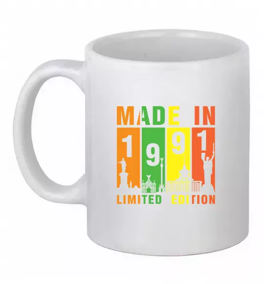 Чашка керамическая Made in 1991 limited Белый фото