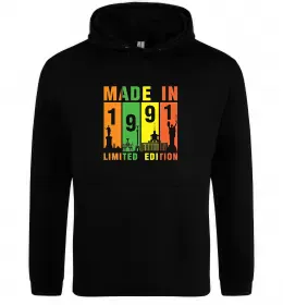 Мужская толстовка (худи) Made in 1991 limited Черный фото