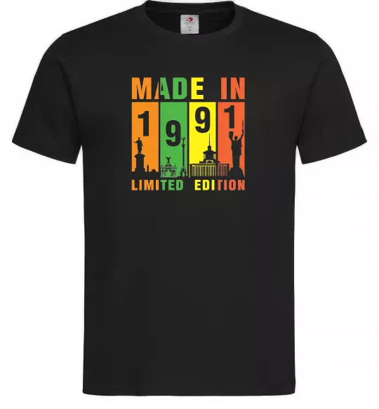 Мужская футболка Made in 1991 limited Черный фото