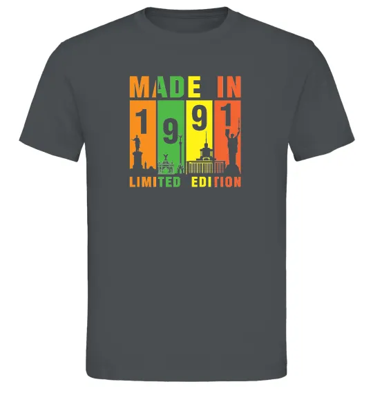 Мужская футболка Made in 1991 limited Графит фото