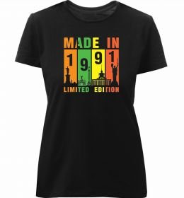 Жіноча преміум футболка Made in 1991 limited
