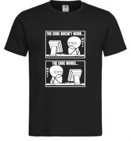Мужская футболка Why code work/doesn`t work Мужская футболка Why code work/doesn`t work