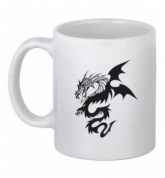 Чашка керамічна Dragon Білий фото