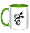 Чашка з кольоровою ручкою Dragon Лаймовий фото