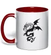 Чашка з кольоровою ручкою Dragon Червоний Чашка з кольоровою ручкою Dragon Червоний фото
