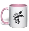 Чашка з кольоровою ручкою Dragon Ніжно рожевий Чашка з кольоровою ручкою Dragon Ніжно рожевий фото