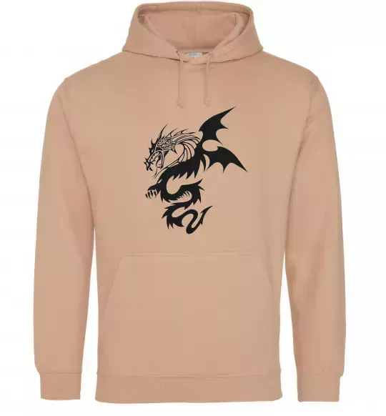Женская толстовка (худи) Dragon Песочный фото