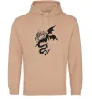 Женская толстовка (худи) Dragon Песочный фото