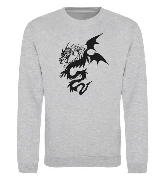 Свитшот Dragon Серый меланж фото