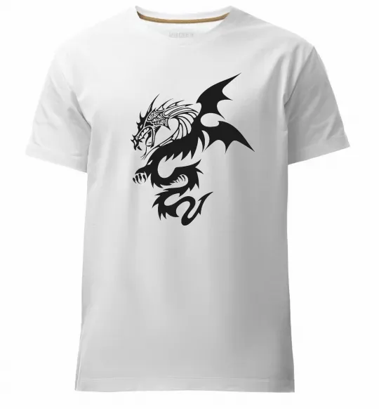 Мужская премиум футболка Dragon Белый фото