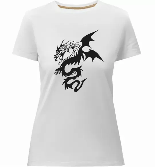 Женская премиум футболка Dragon Белый фото