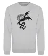 Свитшот Dragon Серый меланж фото
