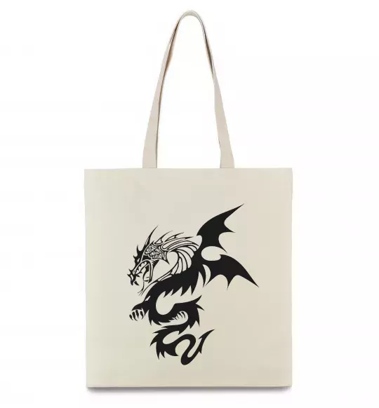Эко-сумка Dragon Бежевый фото