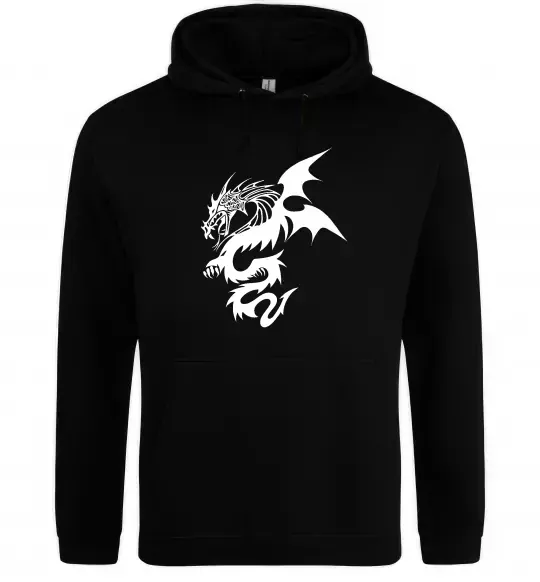 Мужская толстовка (худи) Dragon Черный фото