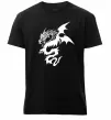 Мужская премиум футболка Dragon Черный фото