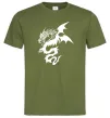 Мужская футболка Dragon Оливковый фото