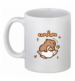 Чашка керамічна Капібара з гусаком Чашка керамічна Капібара з гусаком