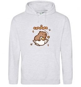 Мужская толстовка (худи) Капібара з гусаком Мужская толстовка (худи) Капібара з гусаком