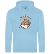 Чоловіча толстовка (худі) Капібара з гусаком Блакитний фото