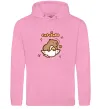 Женская толстовка (худи) Капібара з гусаком Розовый фото