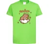 Детская футболка Капібара з гусаком Лаймовый фото