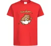 Детская футболка Капібара з гусаком Красный фото