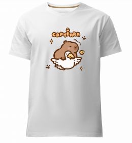 Мужская премиум футболка Капібара з гусаком