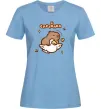 Женская футболка Капібара з гусаком Голубой фото