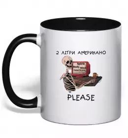 Чашка с цветной ручкой No coffee no workee Зеленый фото Чашка с цветной ручкой No coffee no workee Зеленый фото