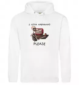 Женская толстовка (худи) 2 літри американо Белый фото